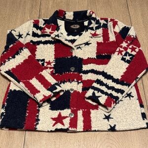 County Clothing Co Patriotic Red White & Blue Jacket Large